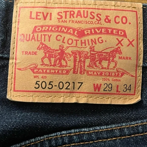 LVC Levi’s 505-0217 big E selvedge size 29x34 fit 28x26